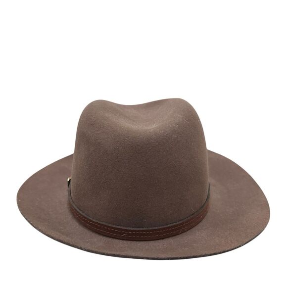 Rag & Bone Floppy Brim Fedora Wool Hat with Leather Band  display picture 3